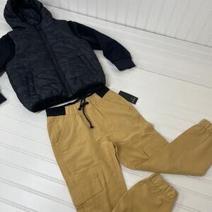Under Armour & Buffalo Boys Hooded Full Zip Jacket and Jogger Pant BUNDLE S 6